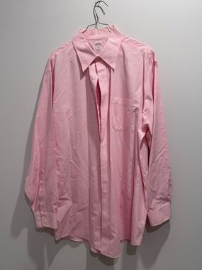 Brooks Brothers Light Pink Gingham Button-Down Dress Shirt
